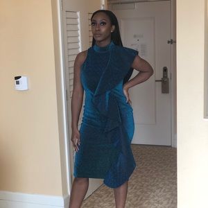 Shimmering ruffle dress